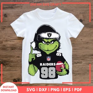 Raiders Christmas Granch SVG