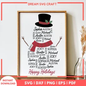 Happy Holidays Snowmen_Sophia SVG