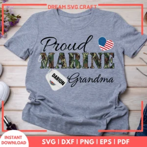Proud Marine Grandma SVG