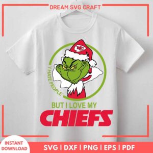 I Hate People But I Love My Chiefs SVG | Chiefs Fan Cut File