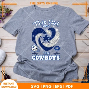 This Girl Loves Her Cowboys PNG