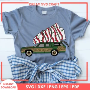 Vintage Car Christmas SVG