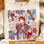 Retro 4th July Statue of Liberty PNG Download | Patriotic American Design