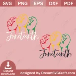 Juneteenth Hands SVG | Black Pride Fist Clipart