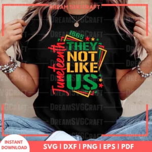 They Not Like Us Afro Juneteenth SVG – Cricut Cut File