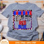 Gamedays We Wear Red And Blue SVG - Dream SVG Craft