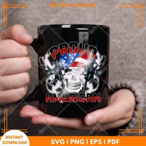 Proud American PNG | Instant Download Patriotic Sublimation File