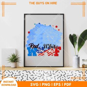 Red White Woof PNG - Patriotic Dog Design for Cricut & Crafts