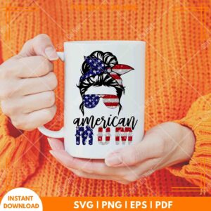 American Mom PNG Design for Crafts - Dream SVG Craft