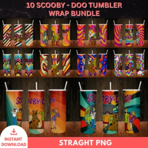 8 Scooby Doooby Do Tumbler Wrap Bundle – PNG Designs for 20oz