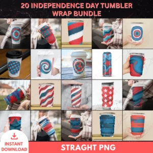 20 Independence Day Tumbler Wrap Bundle – PNG Designs