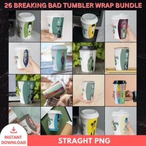 26 Breaking Bad Tumbler Wrap Bundle – PNG Designs for 20oz