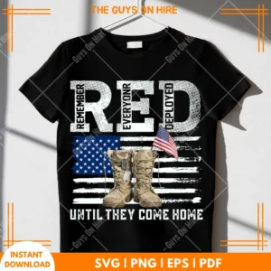 RED Remember Everyone Deployed Until They Come Home PNG