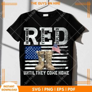 RED Remember Everyone Deployed Until They Come Home PNG