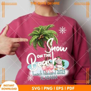 Snow On The Beach Blizzard 2025 Alabama PNG | Free Bundle